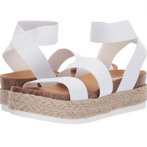 Steve Madden White Espadrille Sandals (Size 5.5)